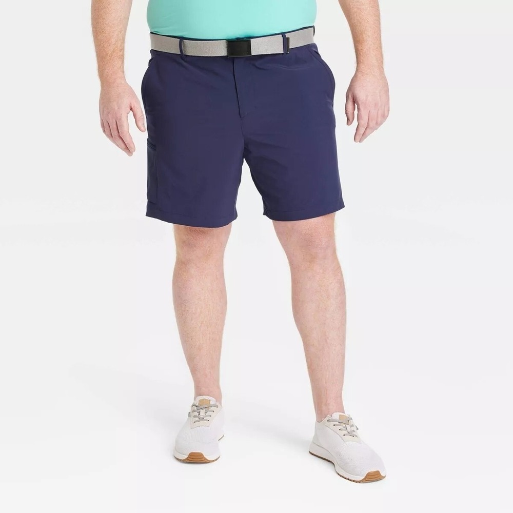 Mens 8" Navy Blue Cargo Golf Shorts‎ Size 38 - All In Motion